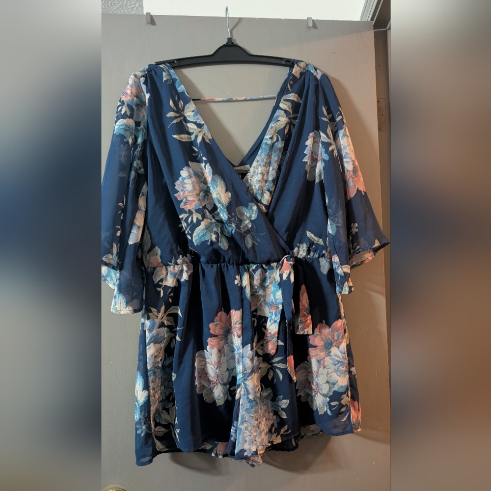 Floral Shorts Romper